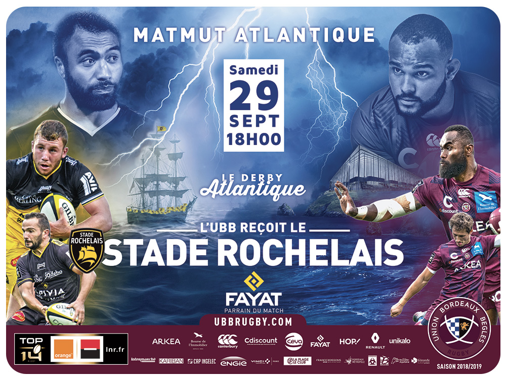 UBB - Stade Rochelais derby atlantique billets rugby top 14
